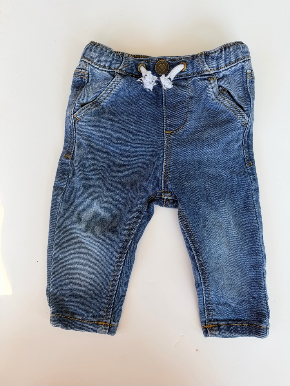 Baby Elastic Waist Blue Denim Jeans